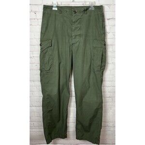 The Real McCoy's OG 107 Cotton Cargo Military Pants L Long Olive Green